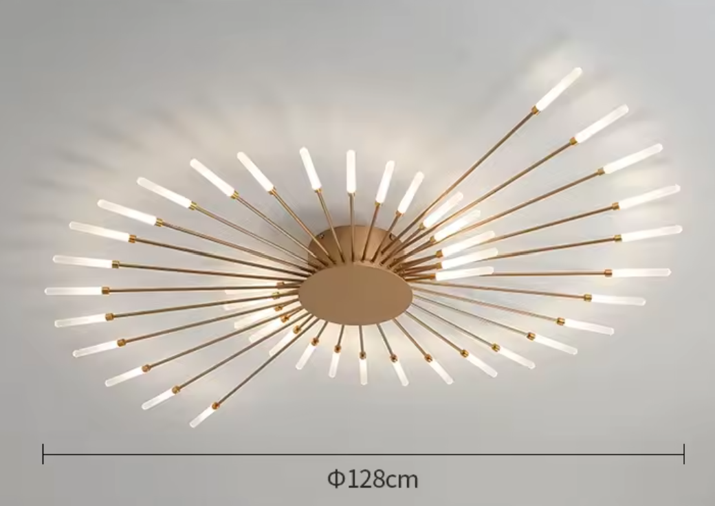 Plafonnier Salon Multi-Têtes Doré | Théophile