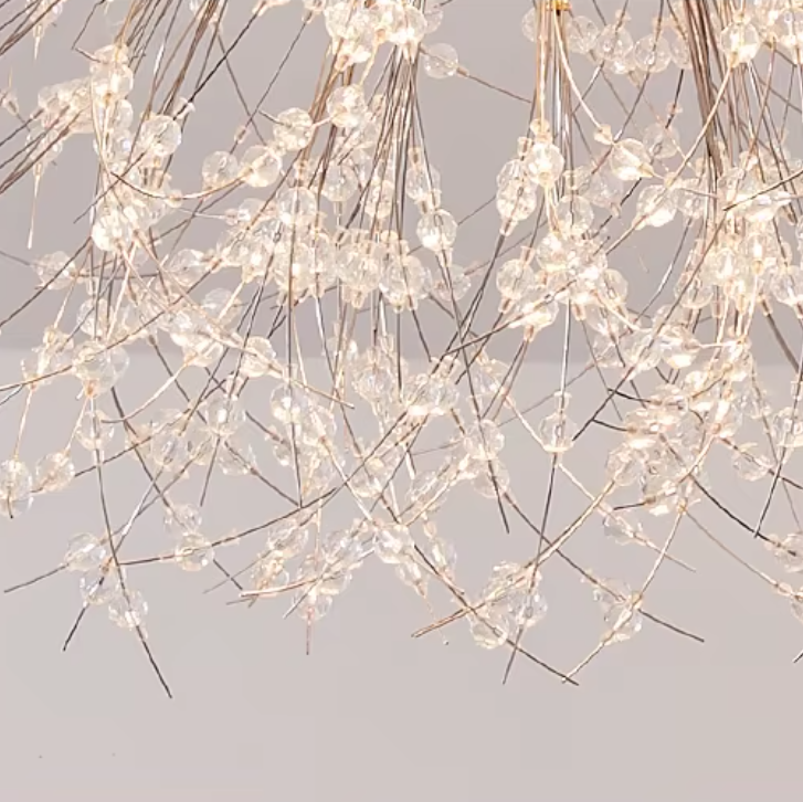 Lustre Plafonnier Cristal Doré | Camille