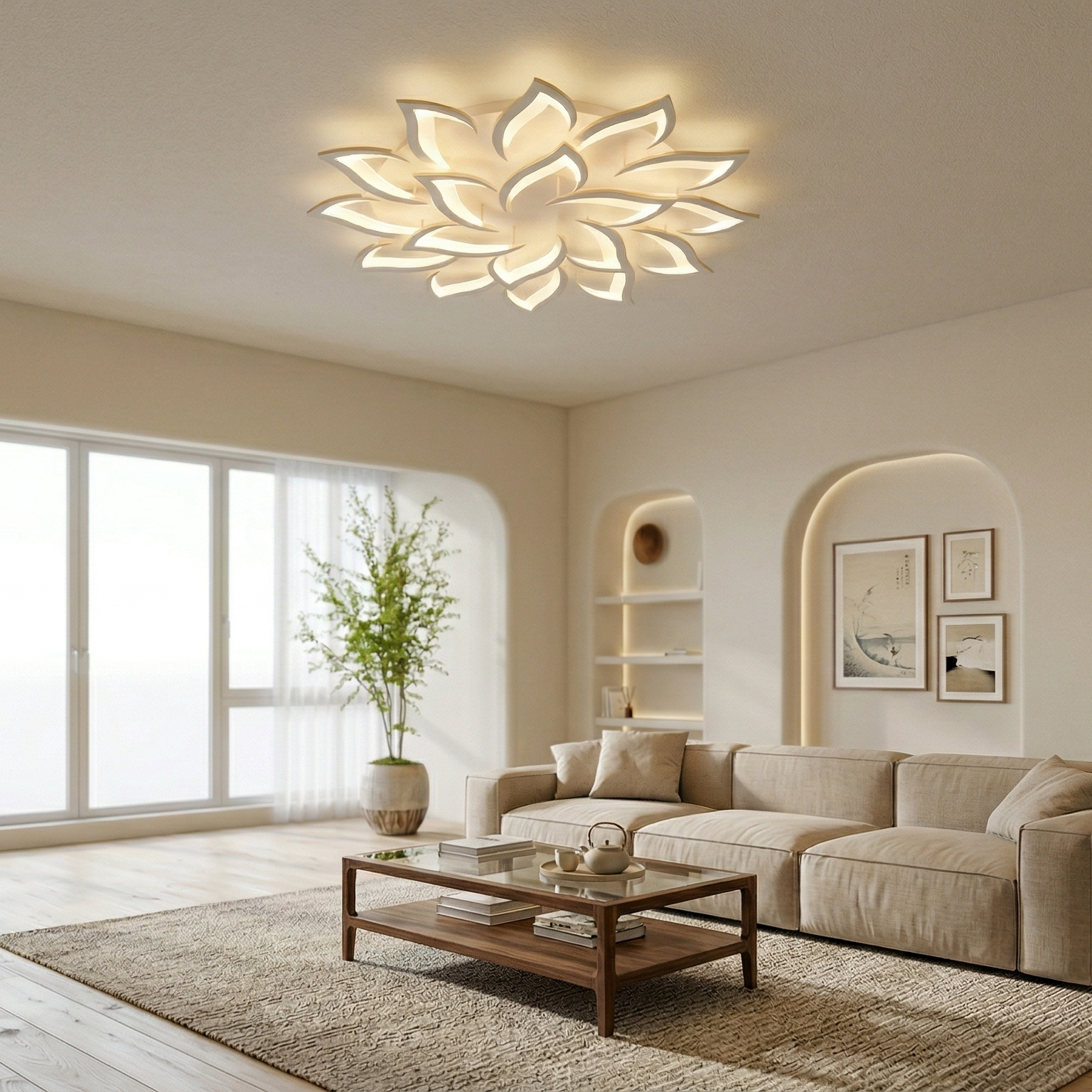 Plafonnier Lotus Floral LED | Héloïse