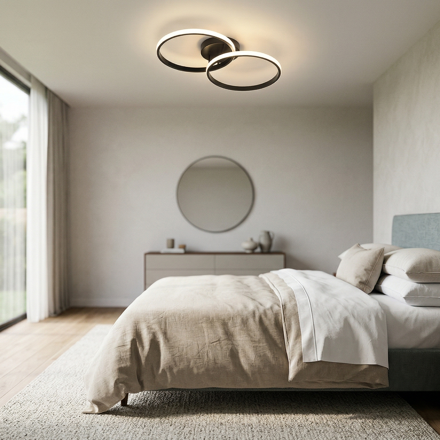 Plafonnier Design Double Anneau | Augustin
