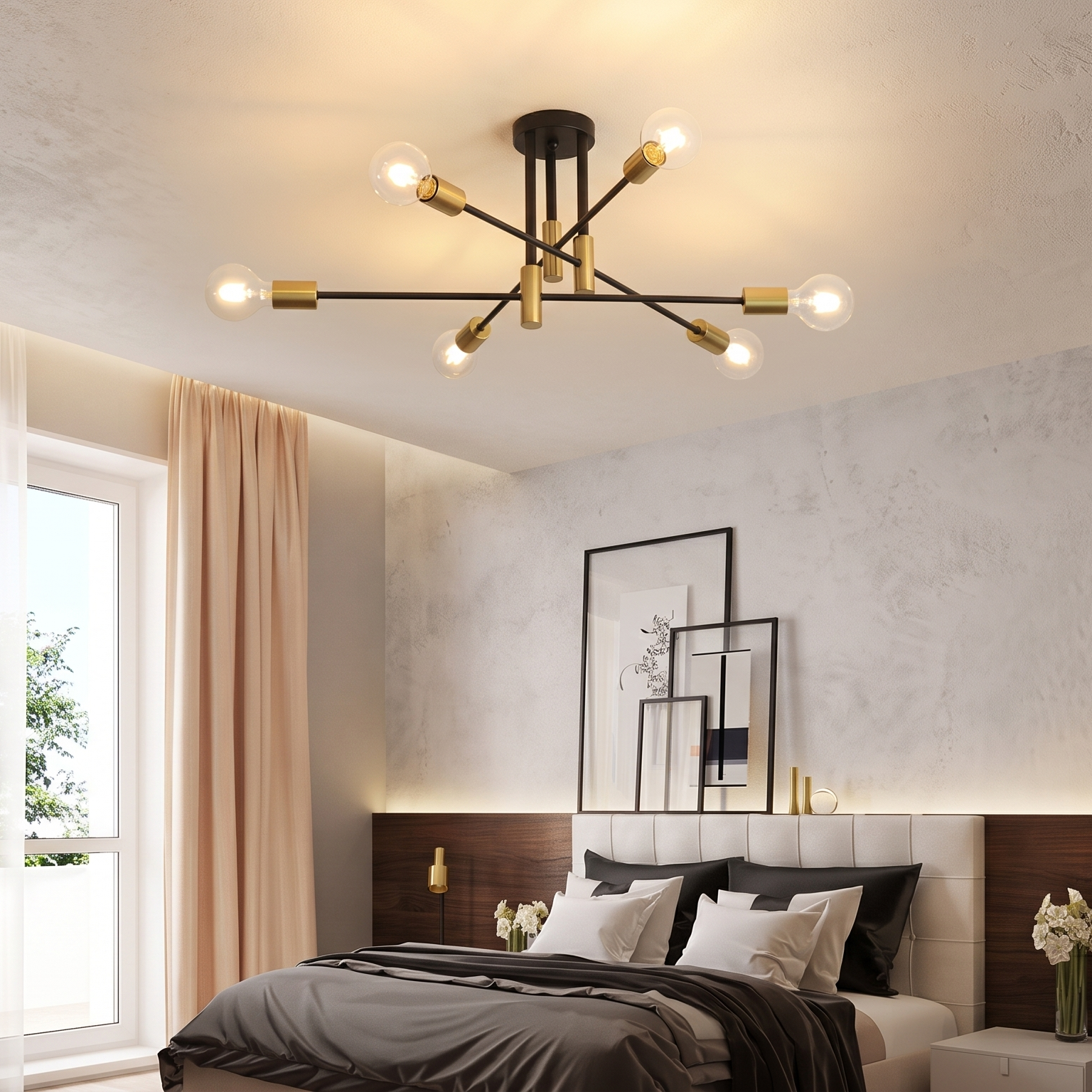 Lustre Plafonnier 6 Lumières  | Édouard