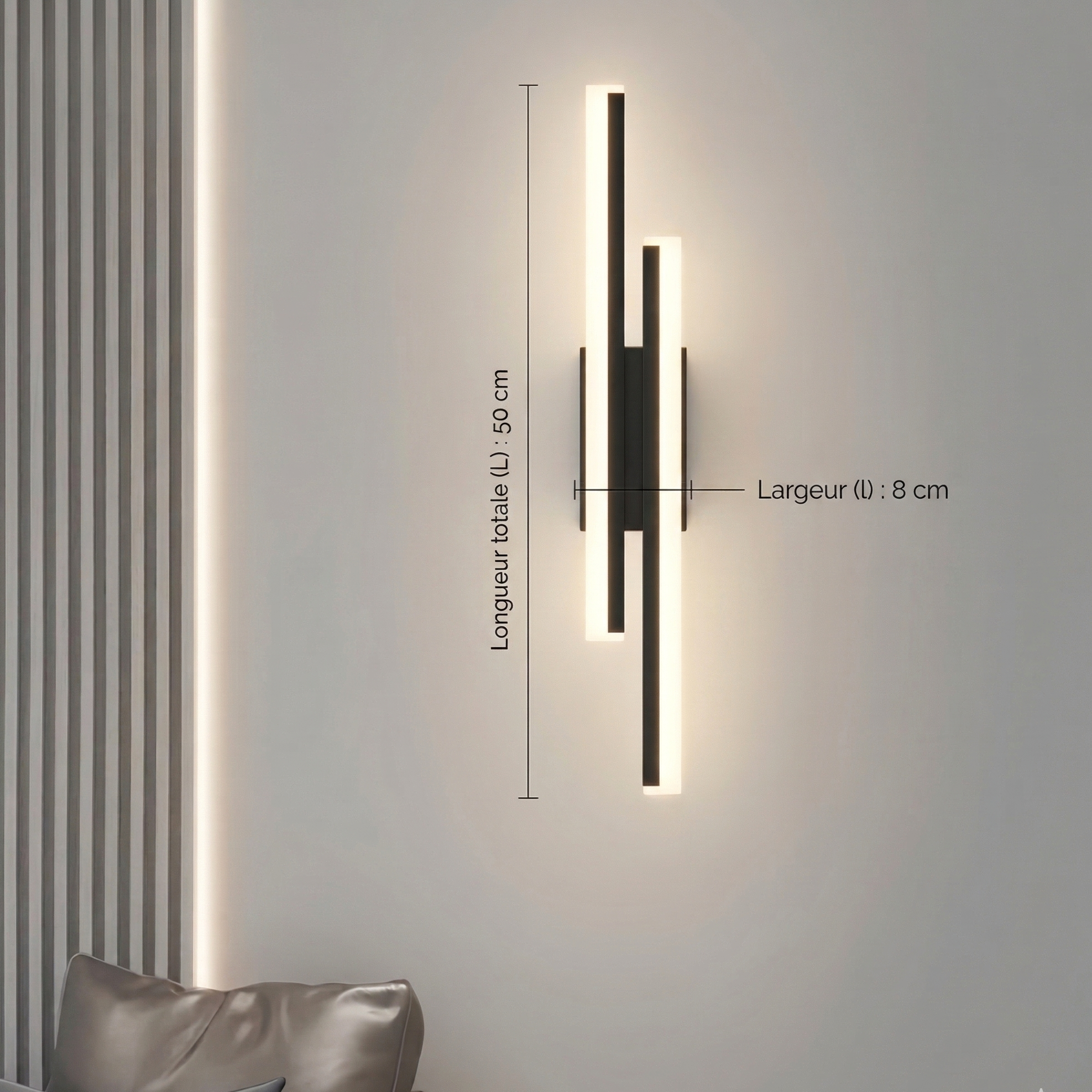 Applique Murale Dorée Verticale | Émilien
