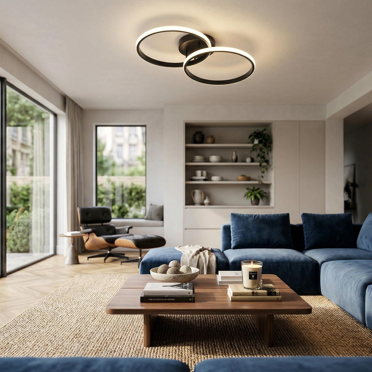 Plafonnier Design Double Anneau | Augustin