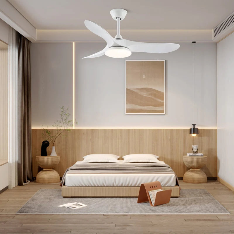 Plafonnier Ventilateur Bois LED Silencieux Télécommande | Noémie