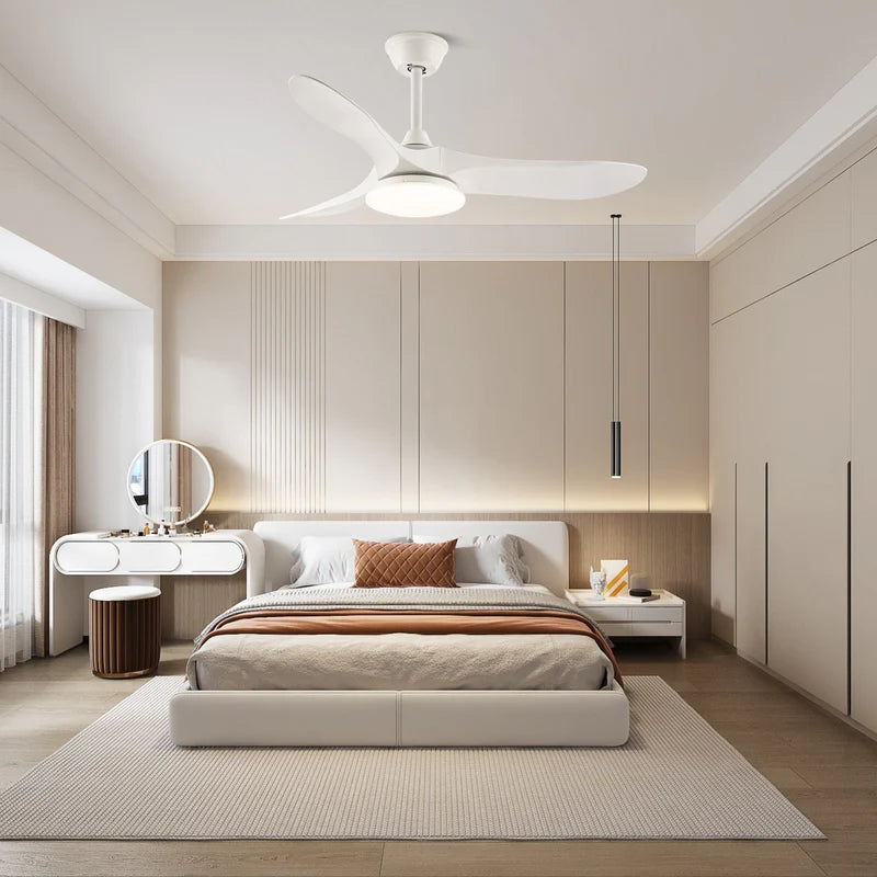 Plafonnier Ventilateur Bois LED Silencieux Télécommande | Noémie