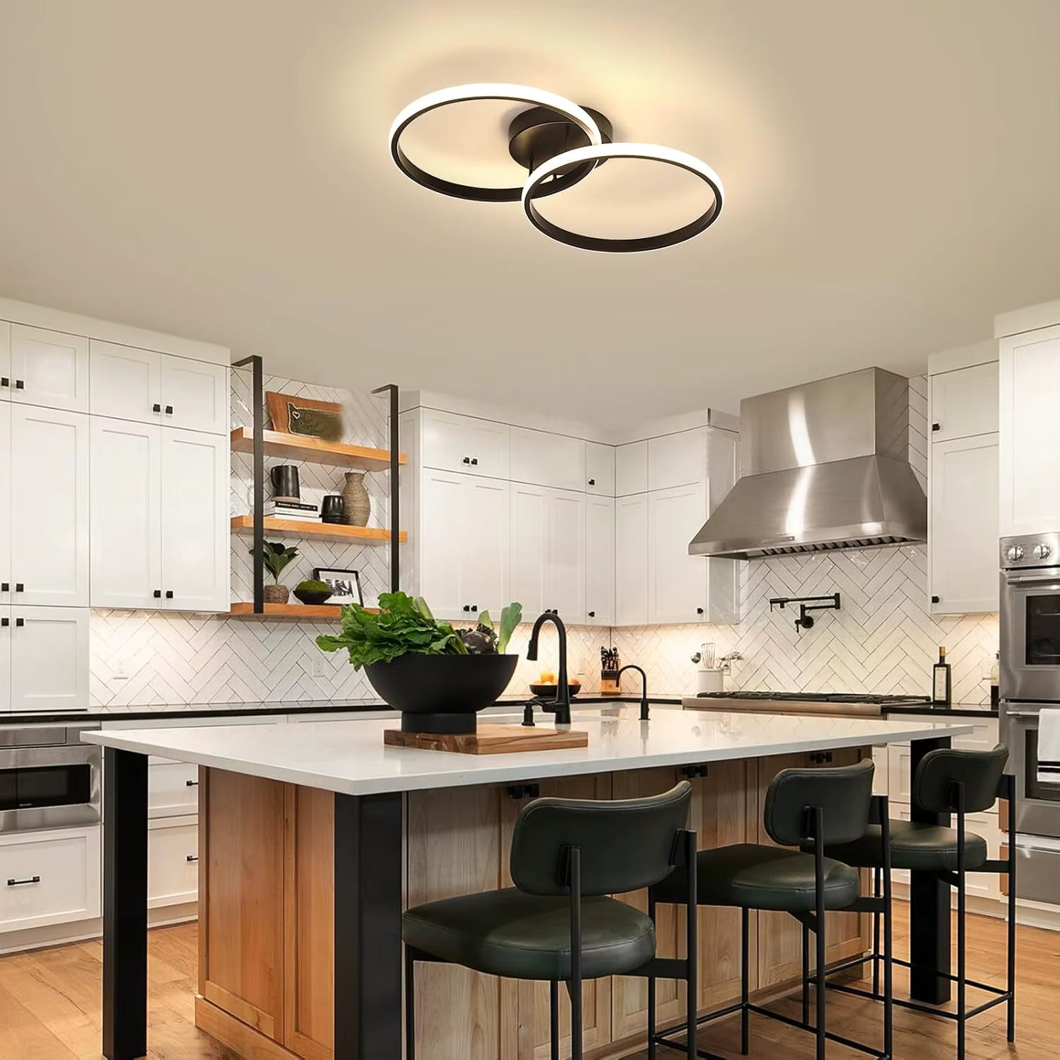 Plafonnier Design Double Anneau | Augustin