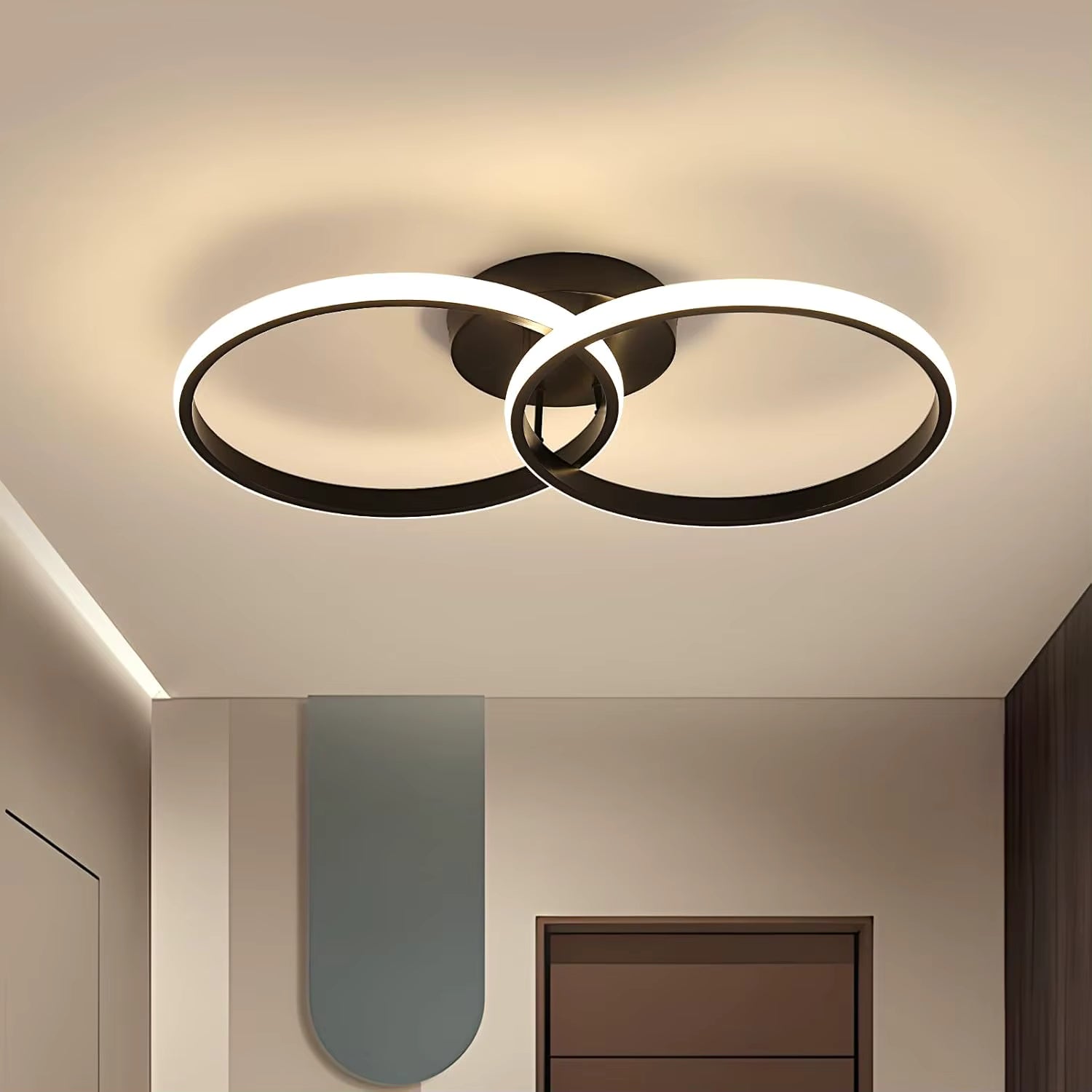 Plafonnier Design Double Anneau | Augustin