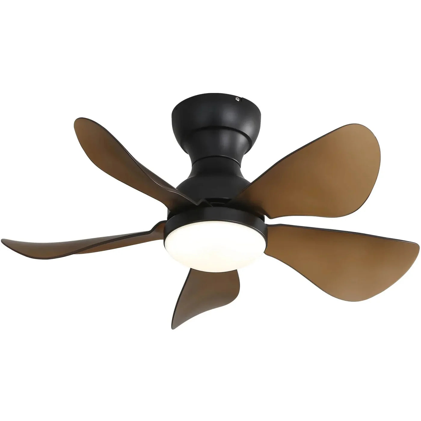 Plafonnier Ventilateur Noir LED Dimmable Compact Télécommandé | Raphaël